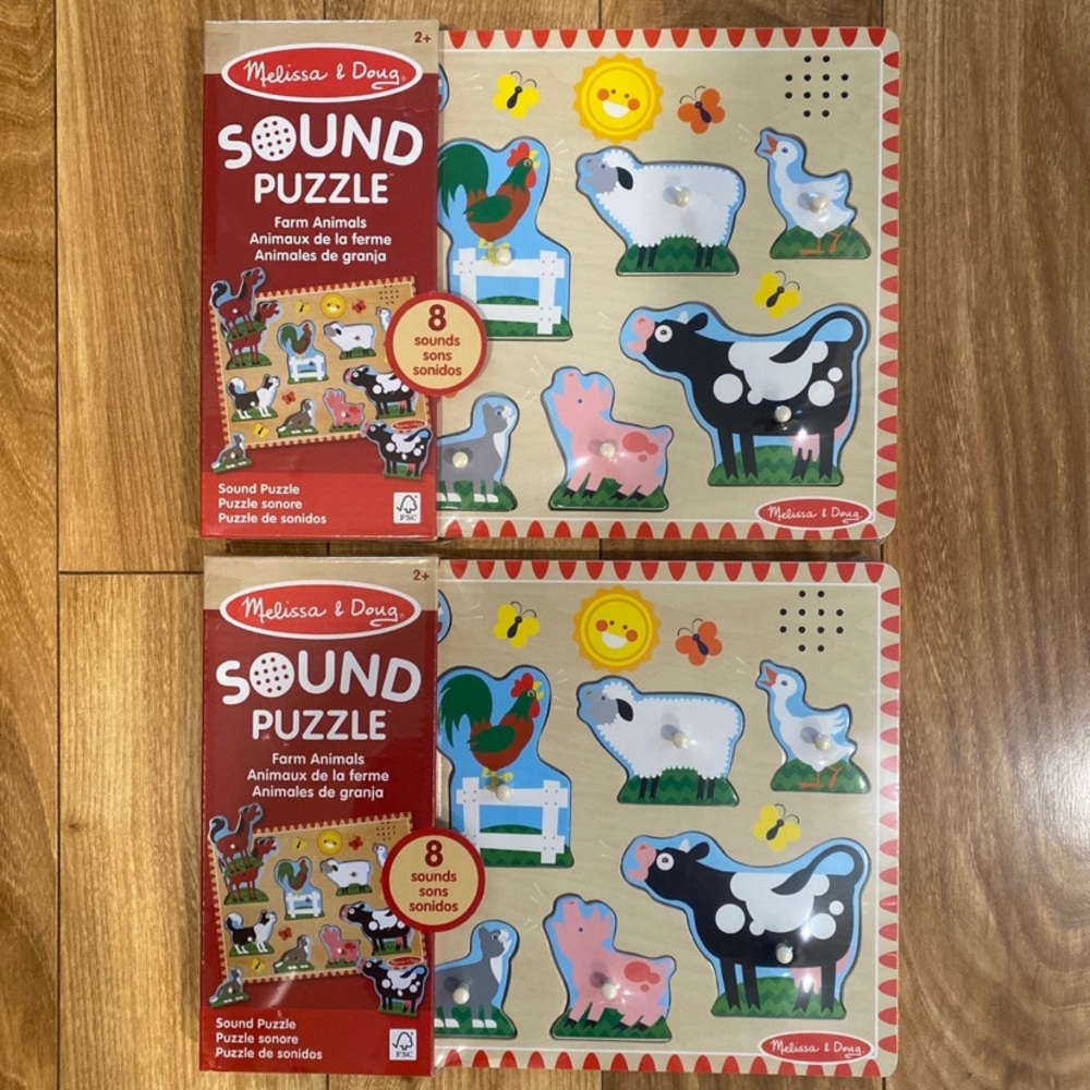 (2) Melissa & Doug Farm Animals Sound Puzzle